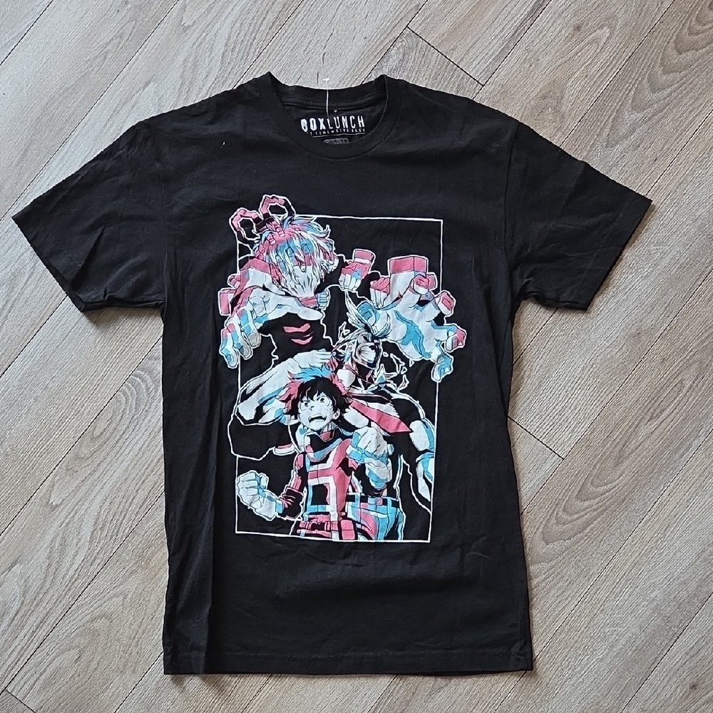 My Hero Academia Black Graphic Anime Tee Small